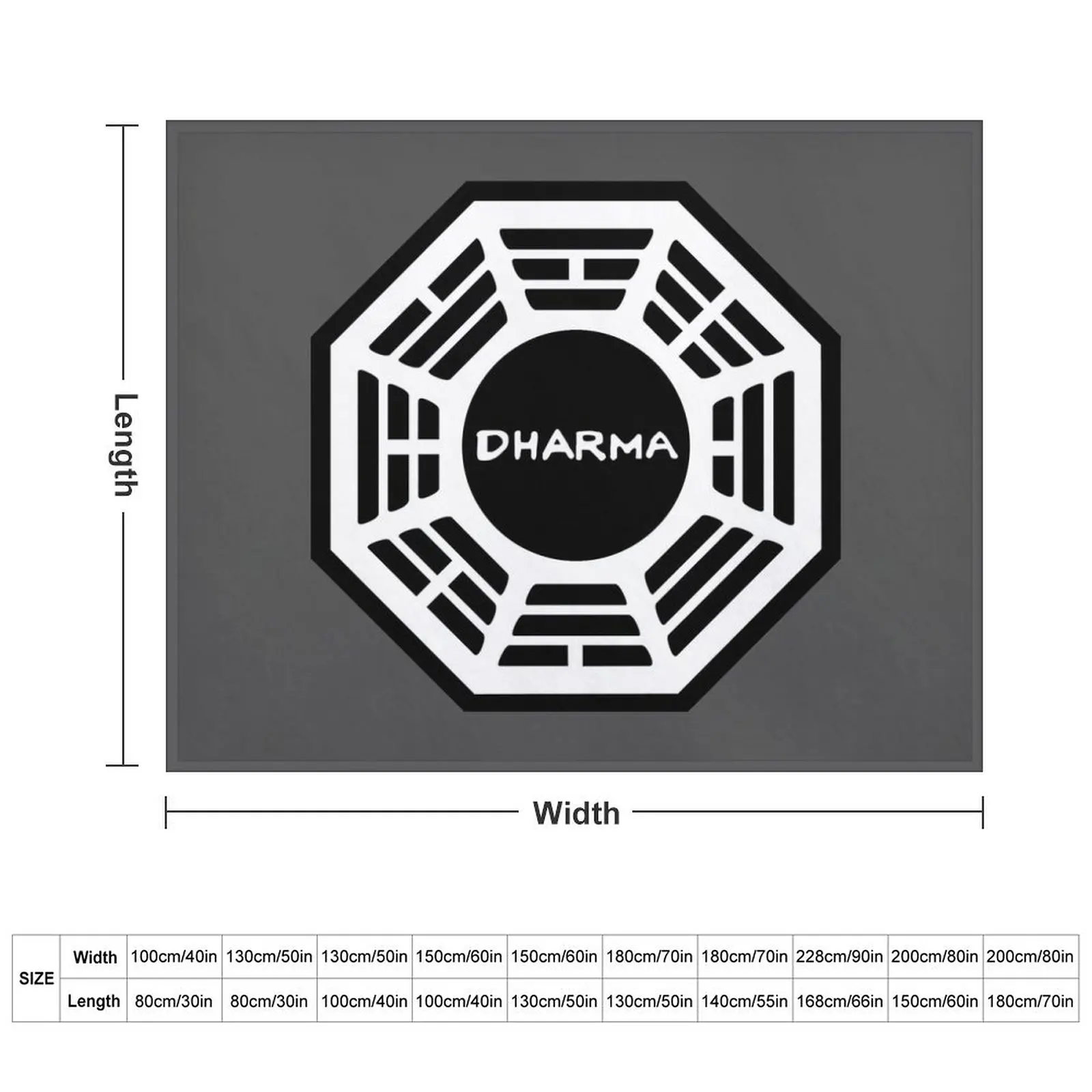 Dharma Initiative Logo Lost TV Show Throw Blanket for babies Thermals For Travel Blankets