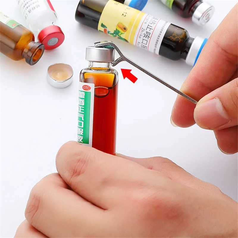 300Pcs Stainless Steel Oral Liquid Vial Opener Portable Ampule Bottle Can Beverages Openers Medical Tools Kitchen Accessories