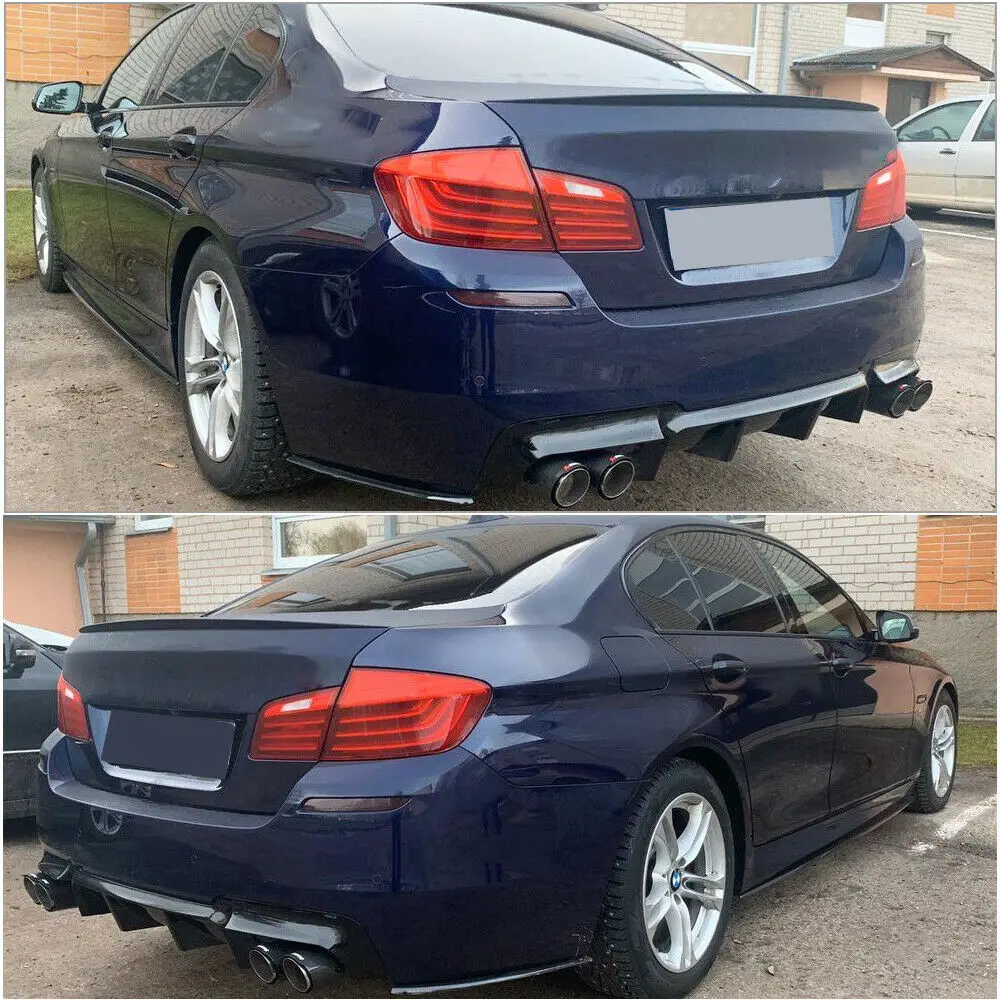 Carbon Fiber Side Skirt Extension Lip Spoiler for BMW F10 M-Sport M5 535i 528i Base 2011-2016 Side Door Bumper Lip view 2