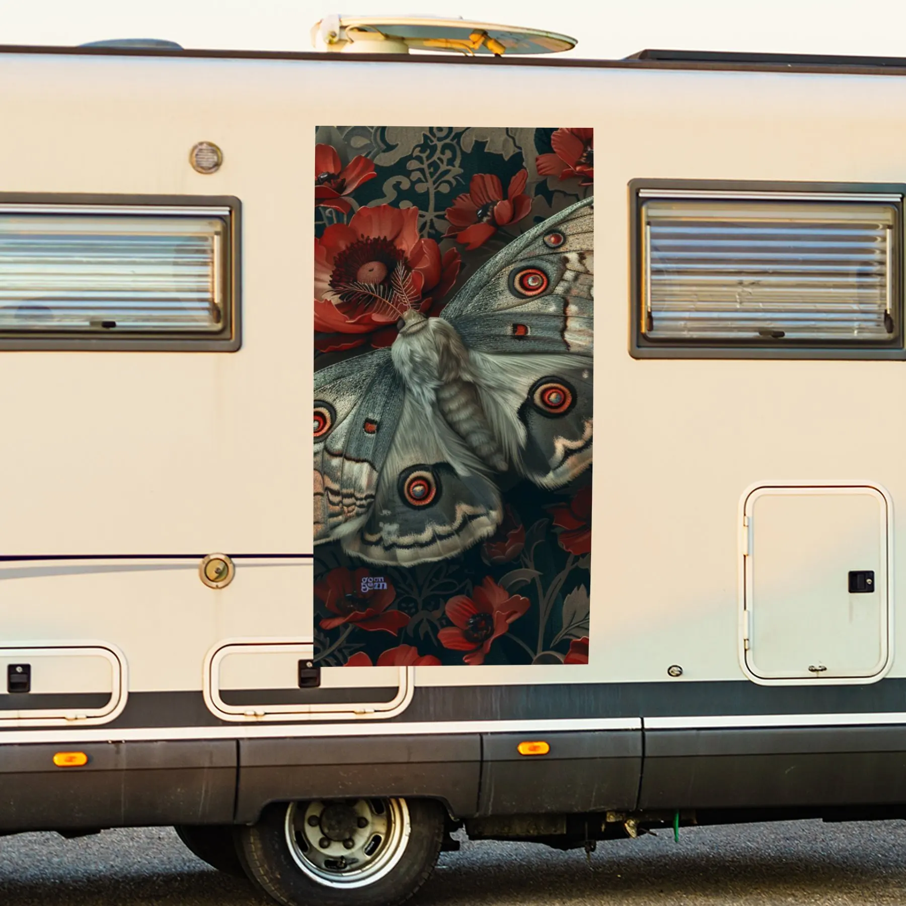 

Украшенное искусство от моли, наклейка на дверь автомобиля дома на колесах, ПВХ, самоводонепроницаемая палка, яркие внешние аксессуары для автомобиля, декор, защита подарка для