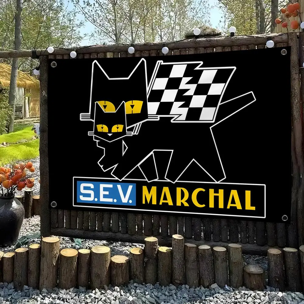 S-SEV M-Marchal Flags Custom Wall Hanging Background Art Banner For Bedroom Home Living Room Outdoor Decor