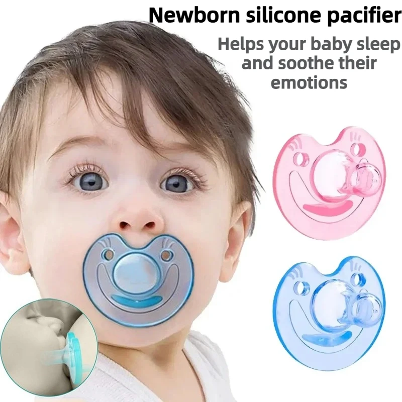 Food-grade Silicone Baby Pacifier for 0-3 Years Old,prevents Accidental Ingestion,with A Rounded Head To Help Babies Fall Asleep