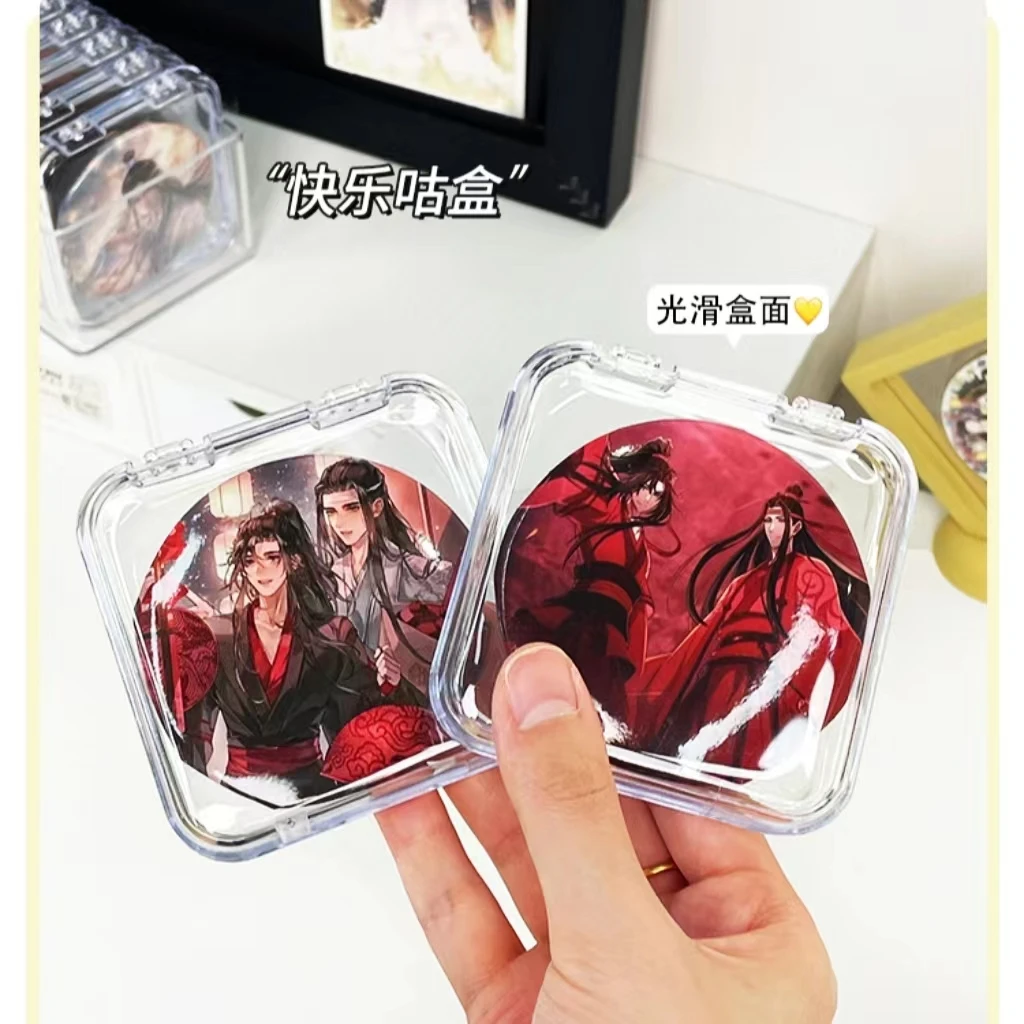 Anime Badge Storage Box Transparent Acrylic Seal  Protective Shell Badge Animation Periphery Display Stand  Badge Not Included