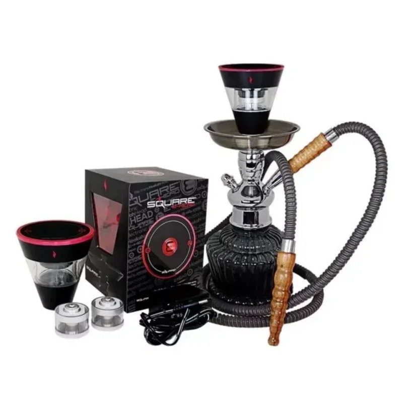 HAPPY Electric Hookah Bowl Set Carbon Free Shisha E-head with 8.0ml Tank Smoking Accessories for Sheesha Cachimba Narguile Tool