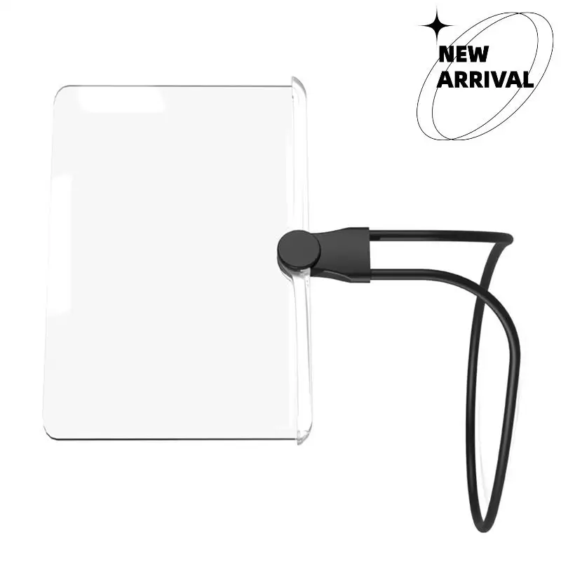 Vergrootglas Verstelbare nekkleding Vergrootglas Vierkant Afneembaar Handheld Boekpagina Leesvergrootglas voor senioren