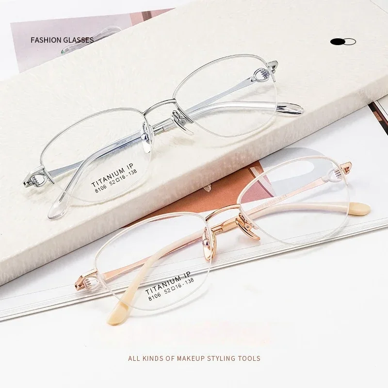 

Ультралегкие Изысканные Женские Полуоправные Очки: Стильные, Удобные, Оптические, Для Маленьких Лиц, С Возможностью Индивидуальной Настройки Линз