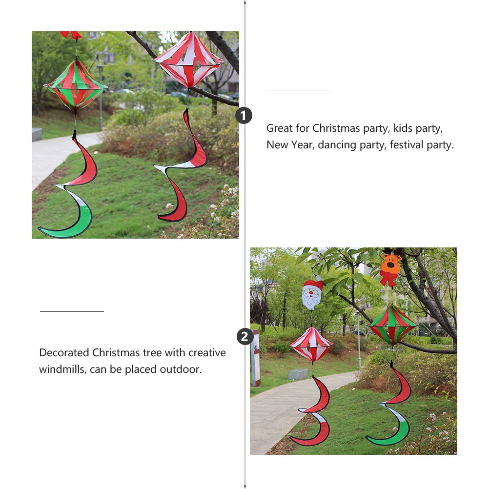 

2 Pcs Christmas Decoration Fashion Hanging Decors Ornaments outside Decorate Cloth Trendy