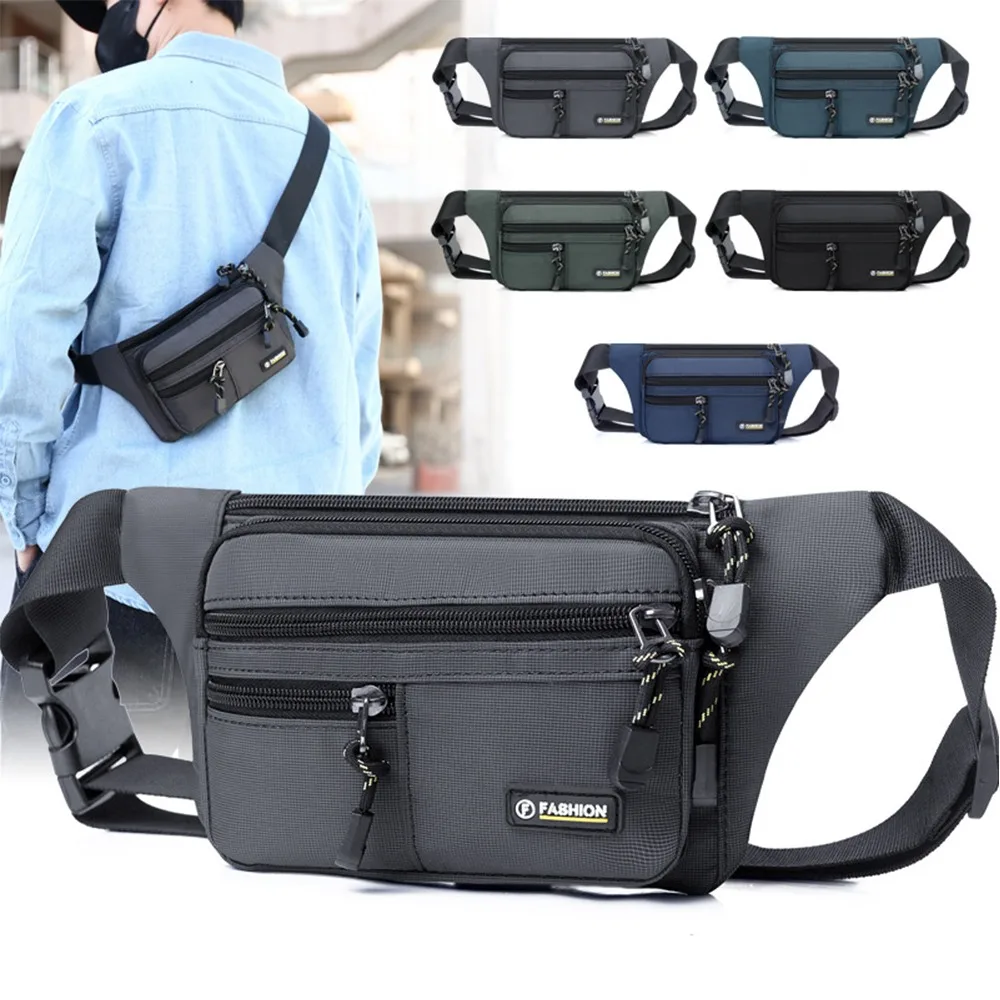 Oxford Cloth Travel Waist Bag Fashion Casual Portable Storage Pocket Multifunction Waist Packs Chest Bag Outdoor