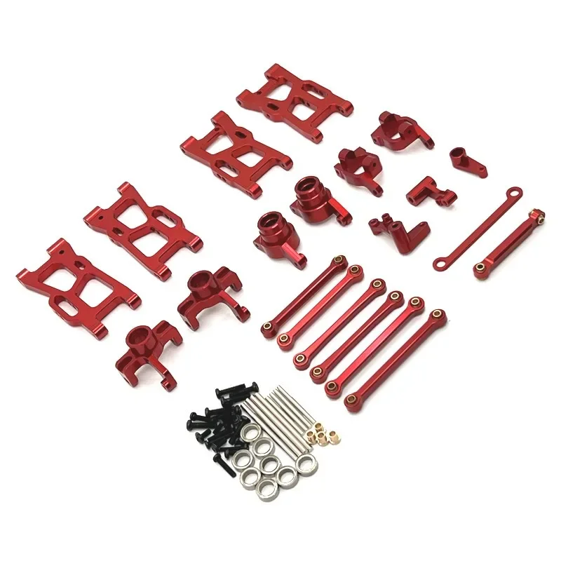 

FOR WLtoys 144016 144018 RC Remote Control Car Parts Metal Upgrade Swing Arm Tie Rod Steering Cup Kit