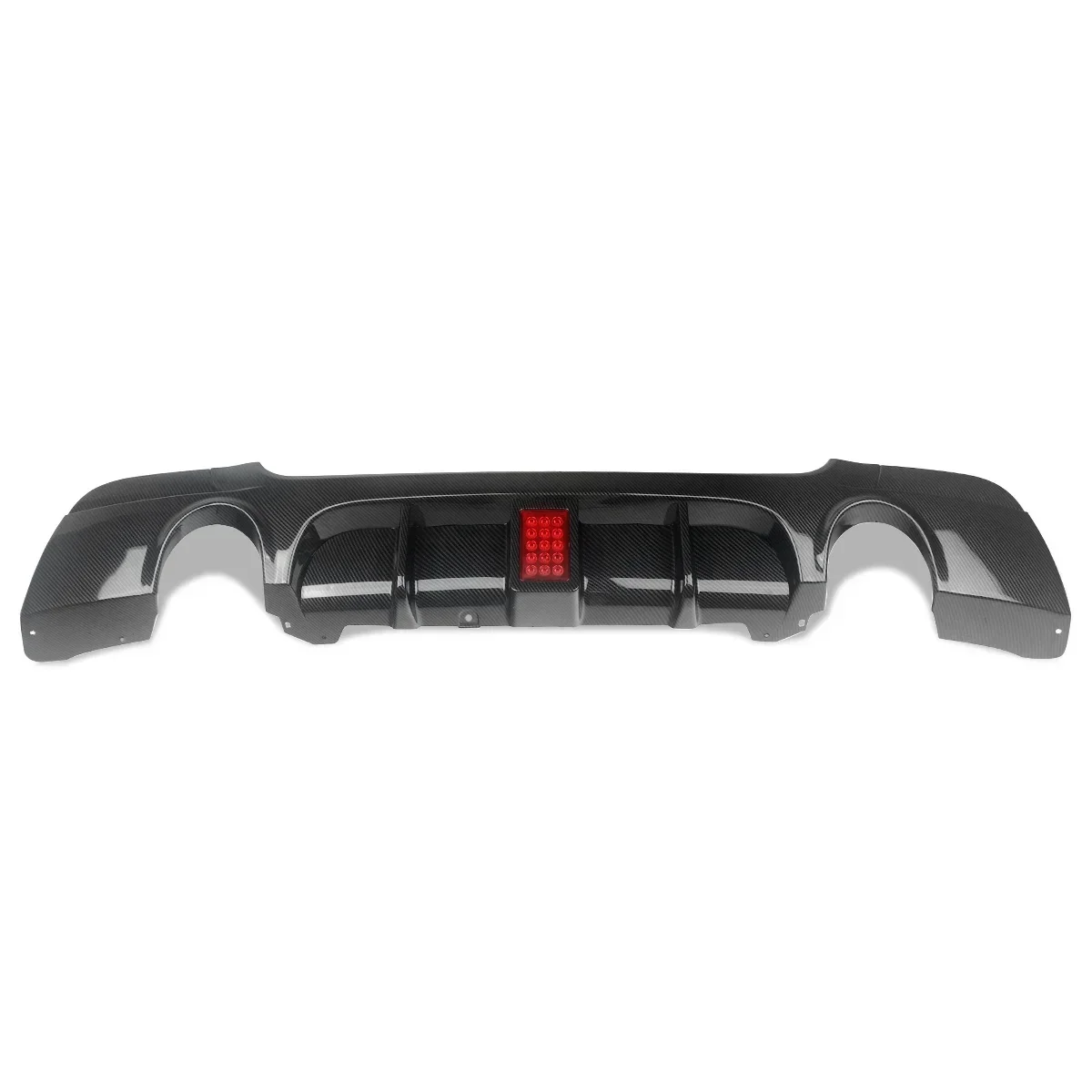 MagicKit CARBON LOOK REAR DIFFUSER WITH LIGHT FOR 2007-2013 BMW E92 E93 W/ M-TECH BUMPER