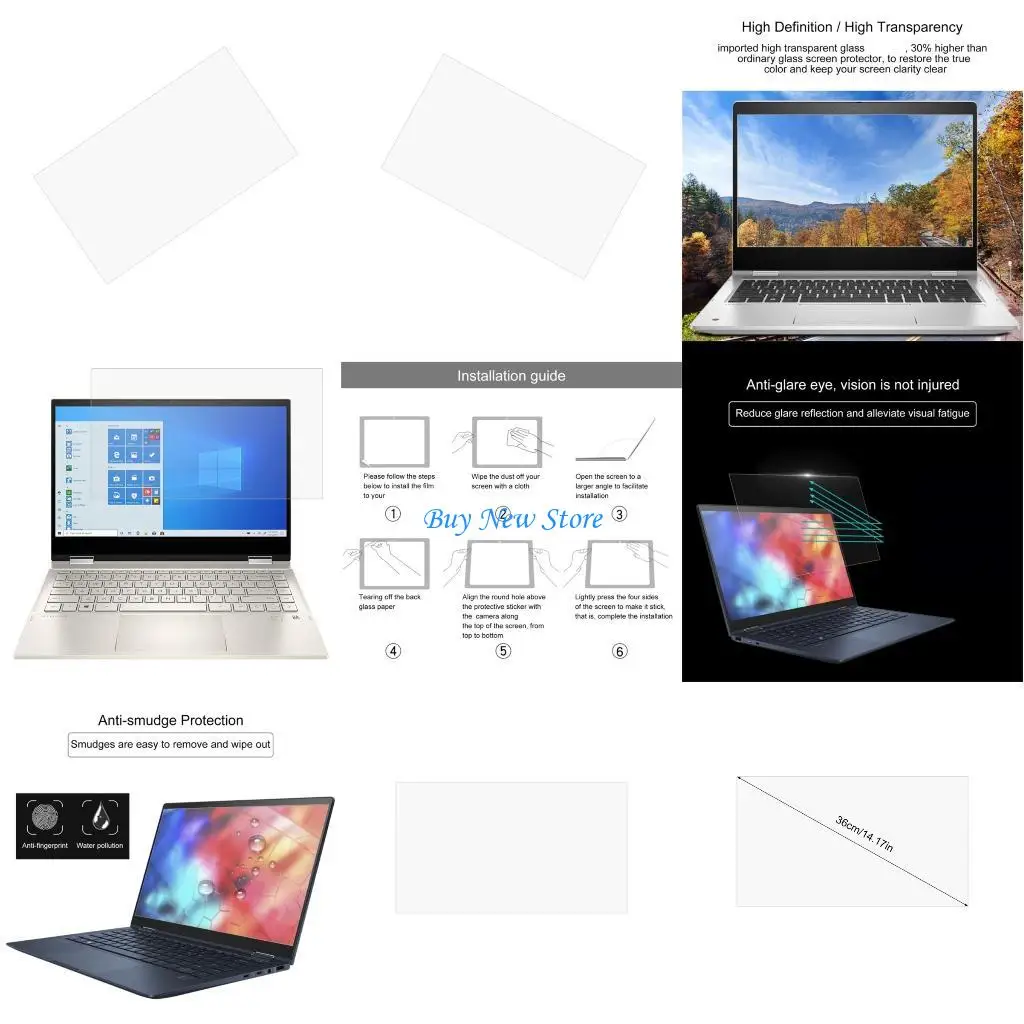 

20CE PC Screen Film For 14Inch Laptop Screen 9H Hardness Impact Resistant Cover Film