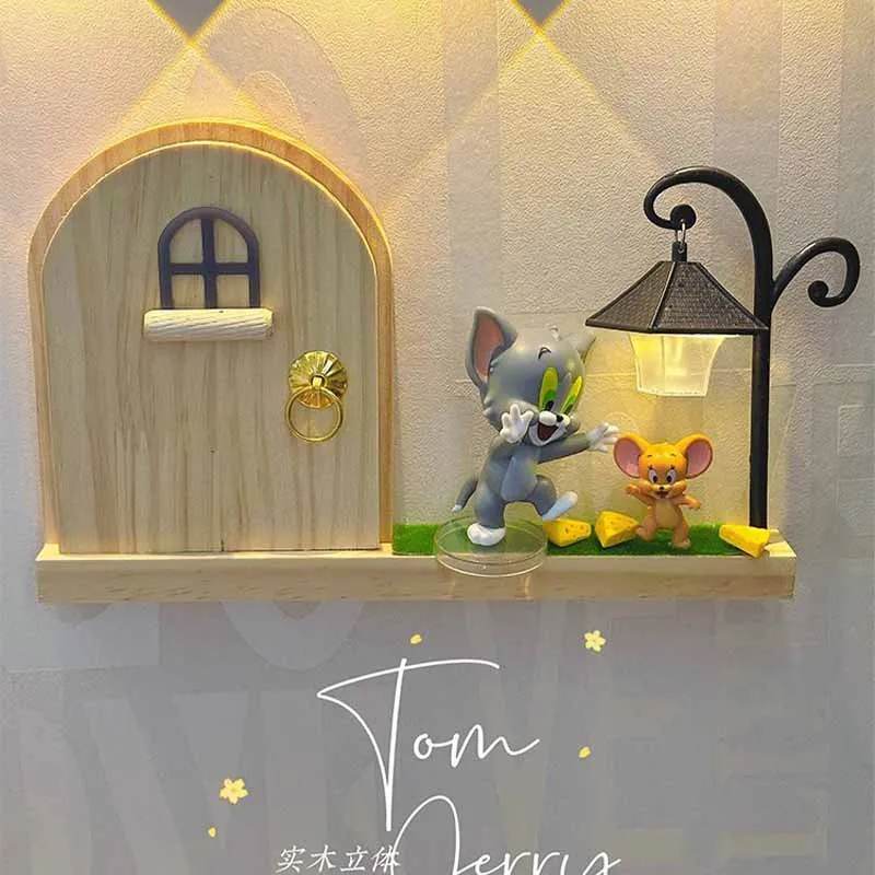 Miniso Kawaii Switch Decoration Set Cat and Mouse Room Light Switch Protective Cover Socket Decorative Panel Christmas Gift Toys