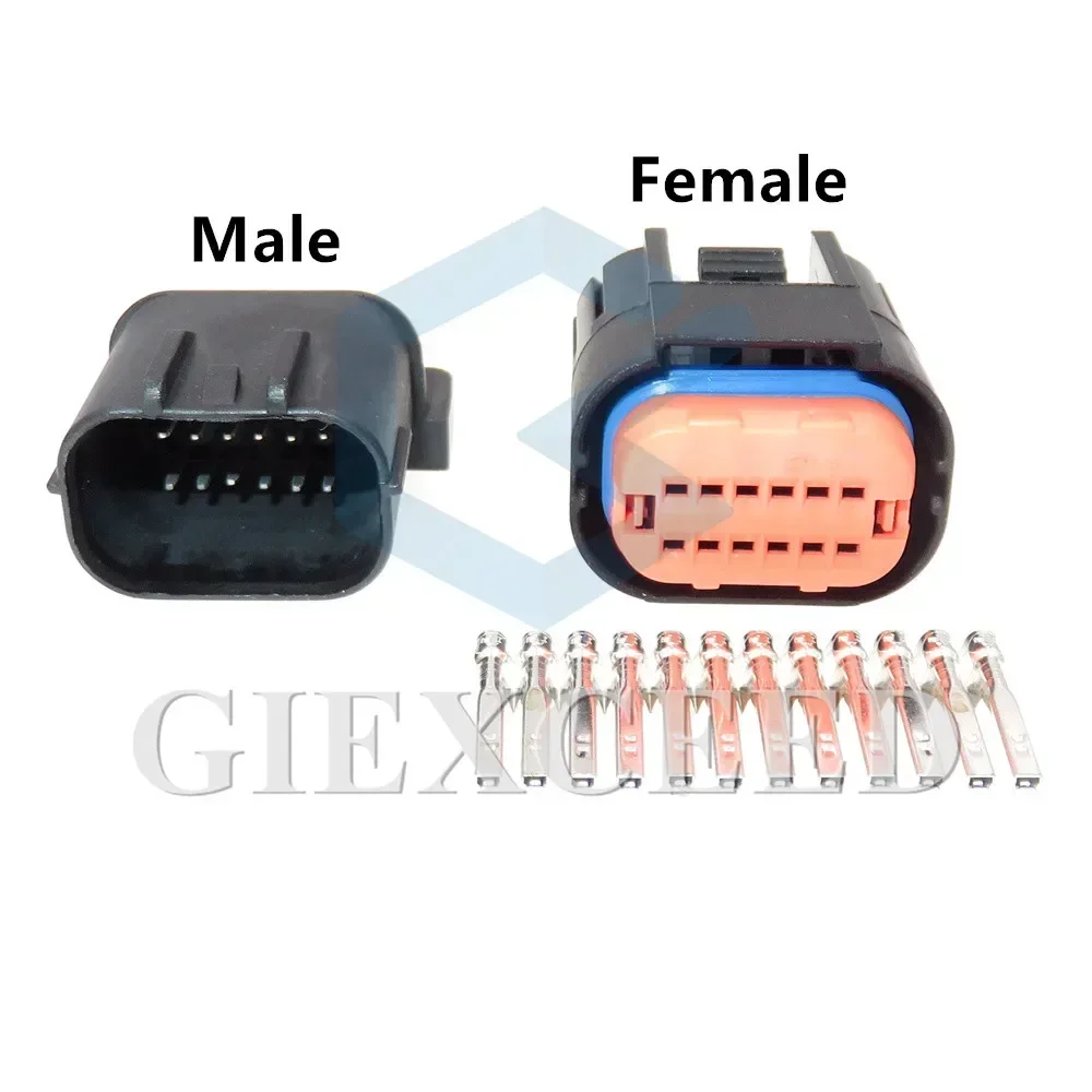 1 Set 12 Pin 1 Series Auto Electric Wiring AC Assembly Male and Female Docking Unsealed Socket MX23A12XF1 MX23A12SF1