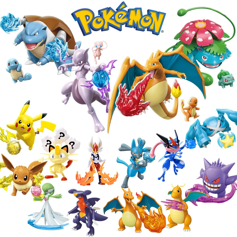 

Keeppley Pokemon Pocket Monster Pikachu Charizard Eevee Gengar Venusaur Mewtwo Blastoise Building Block Аниме Фигурка Игрушки