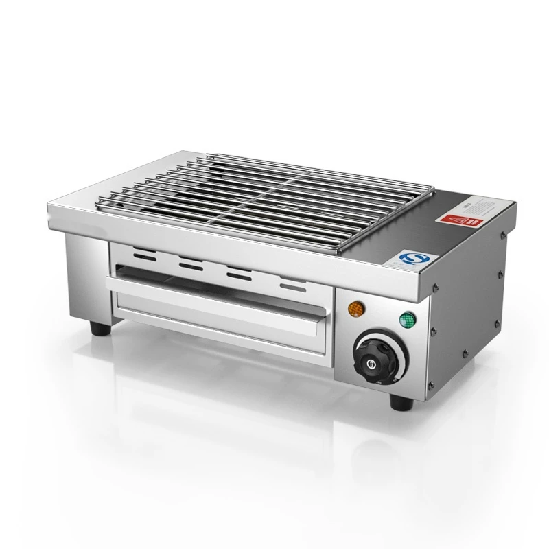 شواية كهربائية مدمجة داخلية: ماكينة شواء تجارية بدون دخاني للطهي الصغير في الفضاء