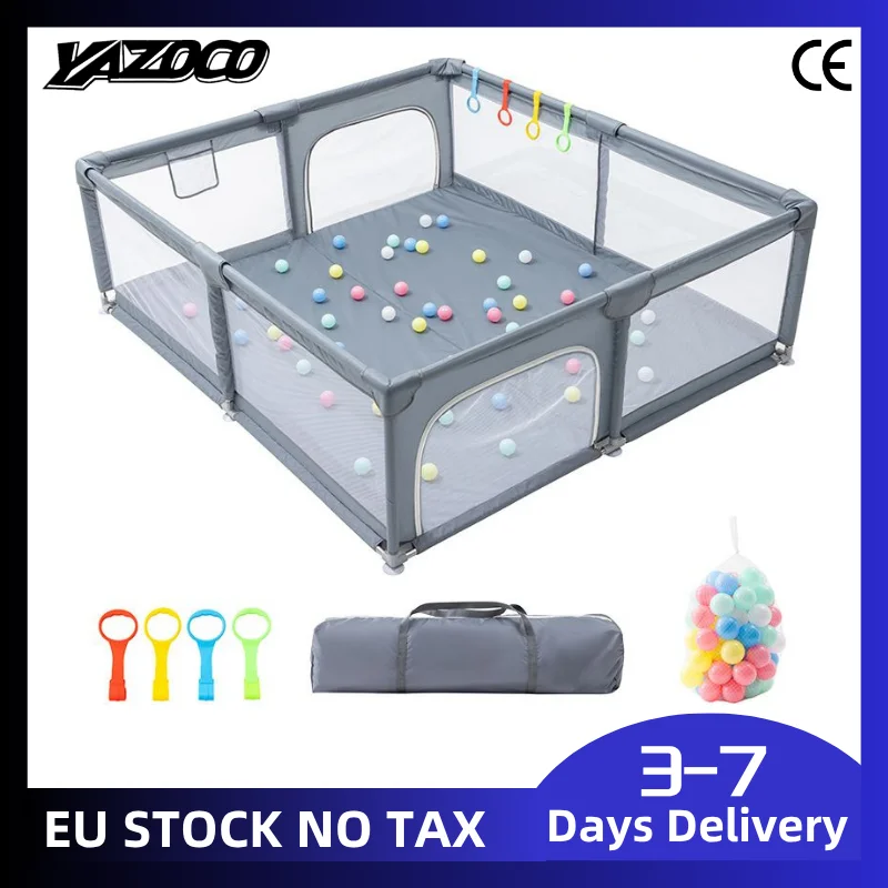 Corralito para Bebés Premium XL 2026 |   Parque Infantil de Seguridad para Interiores y Exteriores para Niños de 0 a 5 Años |   Incluye acolchado suave antiimpactos y piscina de pelotas integrada |   Centro de Actividades Todo en Uno para Niños Pequeños