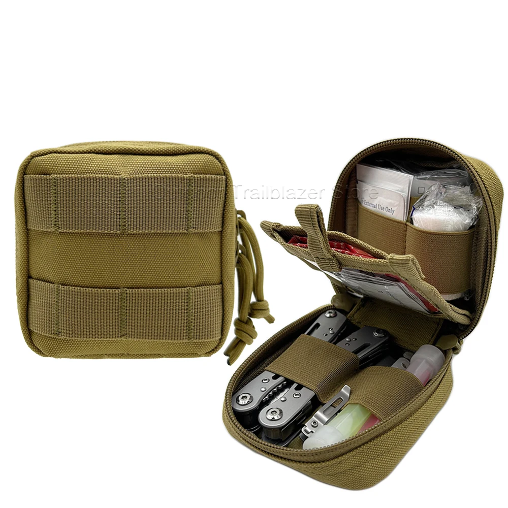 Bolsa tática pequena molle, mini bolsa utilitária removível, bolso transparente, ferramenta edc, bússola, cinto de armazenamento médico, acessórios de caça