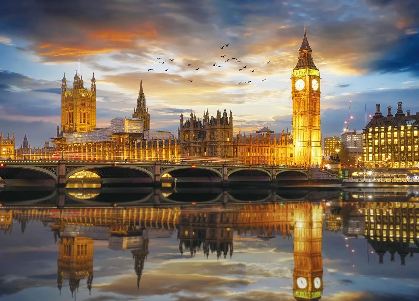 

Scenery London Night 500/1000/1200/2000 PCS Jigsaw Puzzles Family Activity Games for Gameroom Bedroom Gifts Home Decor