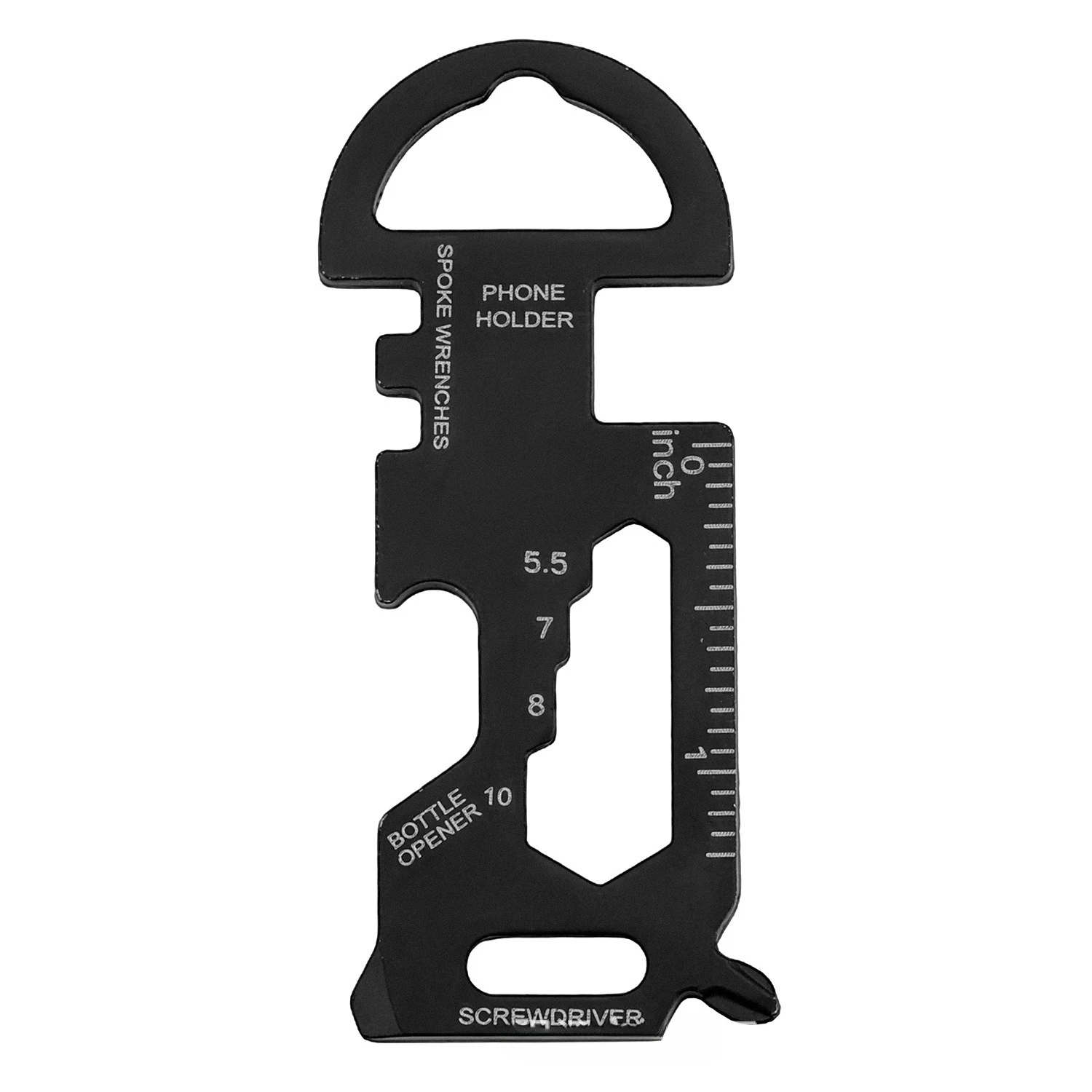 Portable Mini Multi Tool Key Ring EDC Survival Card Bottle Opener Measuring Ruler Spoke Wrench Outdoor CampingMultiPurposeGadget