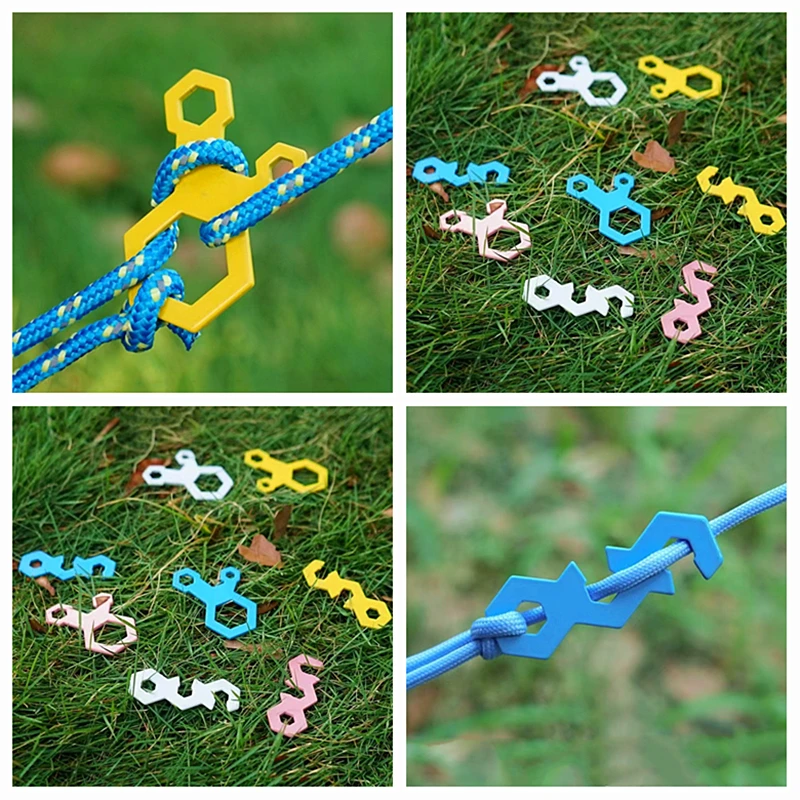 Free Shipping 10pcs Outdoor tent canopy accessories Rope tightener Wind rope buckle paracord snail Three-eyed buckle Windproof