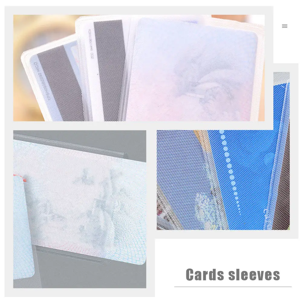 

100Pcs Card Protector Sleeves Multi Function Clear Frosted Credit Card Holder Cover for Office Students Nurses