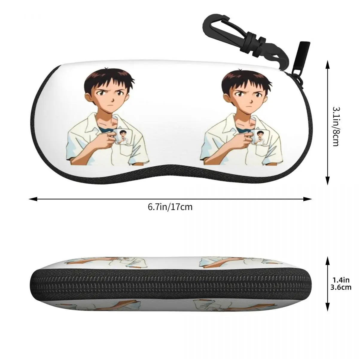 Cup Of Shinji シェルメガネケース保護サングラスボックス女性男性ソフト眼鏡バッグポーチ