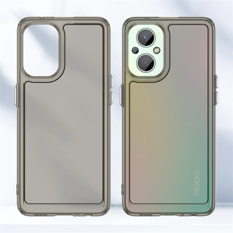 Transparent Case For Oppo Reno7 Z 5G Soft TPU Candy Color Clear Case Oppo Reno 7Z 8Z 7 8 Lite 5G Cover For Oppo Reno 7Z 5G Case