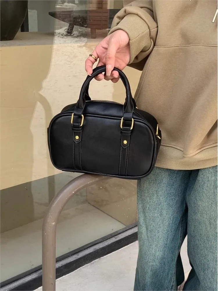 JIAERDI Vintage Brown Messenger Bag Purse Women Autumn Winter Leather Casual Crossbody Bags Female Retro Hot Girl Y2k Hand Bags