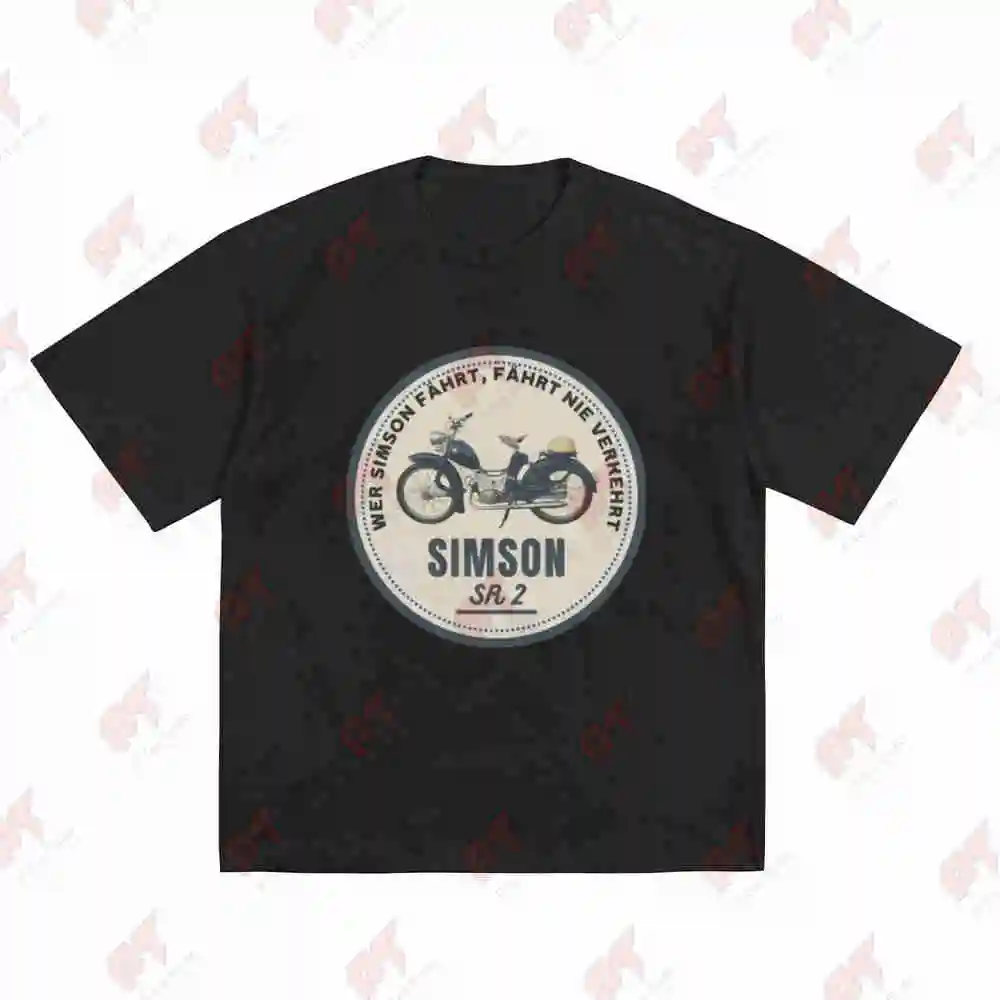 Simson SR 2 Motorcycle German Text Short Sleeve Tee 100% Cotton T-Shirt