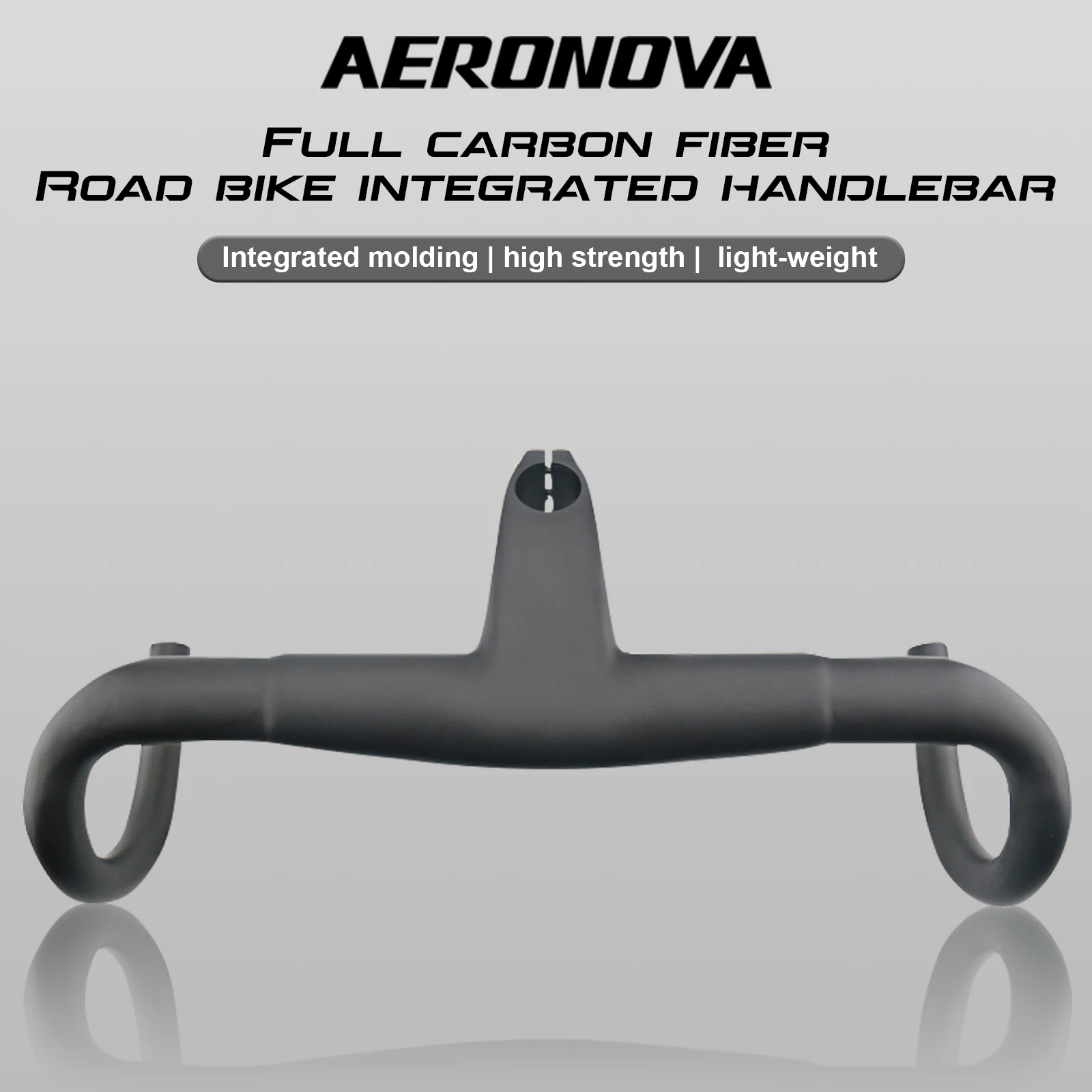 AERONOVA Road Bicycle Handlebar No logo Drop Bar Parts  carbon fiber road bike handlebars 400/420/440mm integrated bike grips