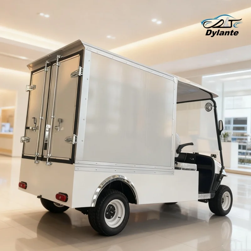 عربة جولف كهربائية سيارة إسعاف بالجملة مع بطارية ليثيوم للفندق والمستشفى مع صندوق البضائع الخلفي