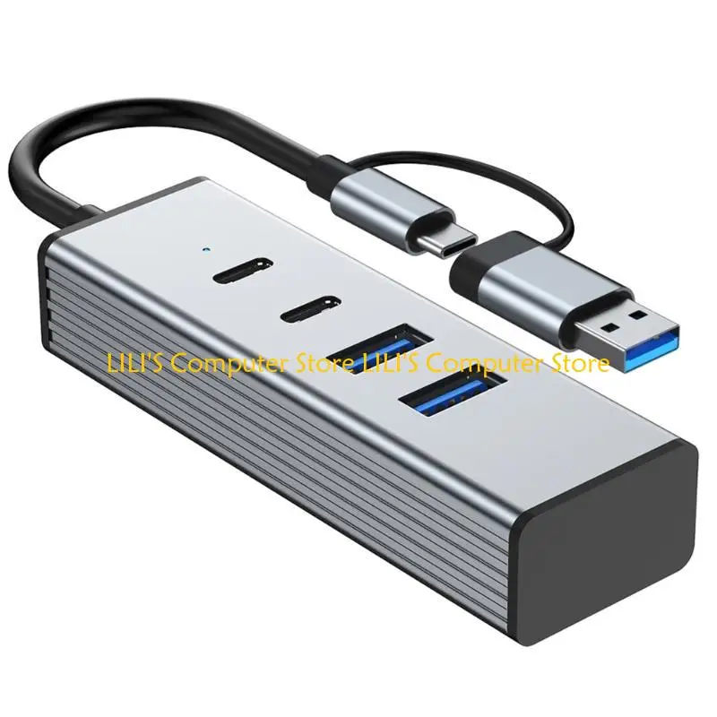 

A52B USB 3.2 Adaper Hub 10Gbps 4 Port for Type C Devices Wide Compatibility
