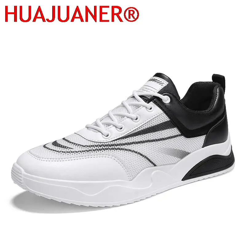 Men Sneakers Lace Up Mesh Breathable Running Shoes Comfortable Men Sport Shoes Outdoor Students Walking Shoes Zapatillas