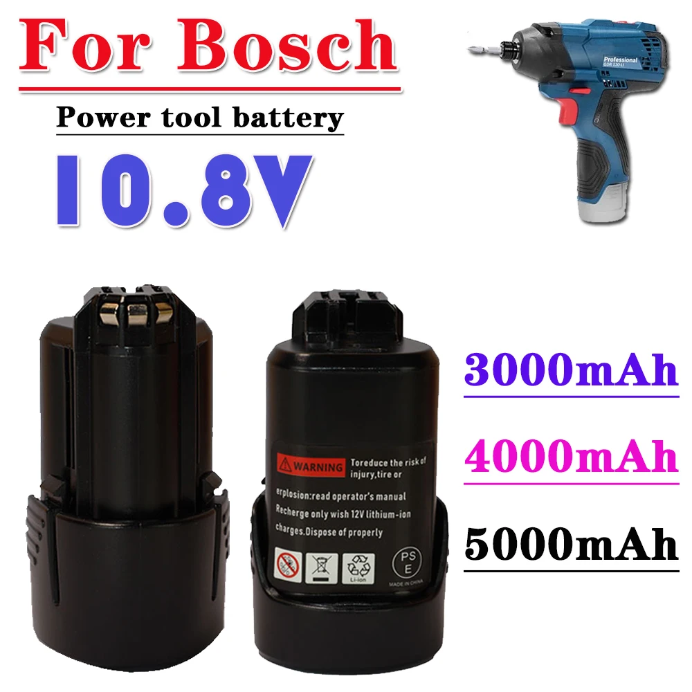 3000mAh For Bosch 10.8V 12V Battery For Bosch Li-ion Batteries BAT412A BAT414 BAT411 BAT412 D-70745 2607336014 BAT420 GSR 120-LI