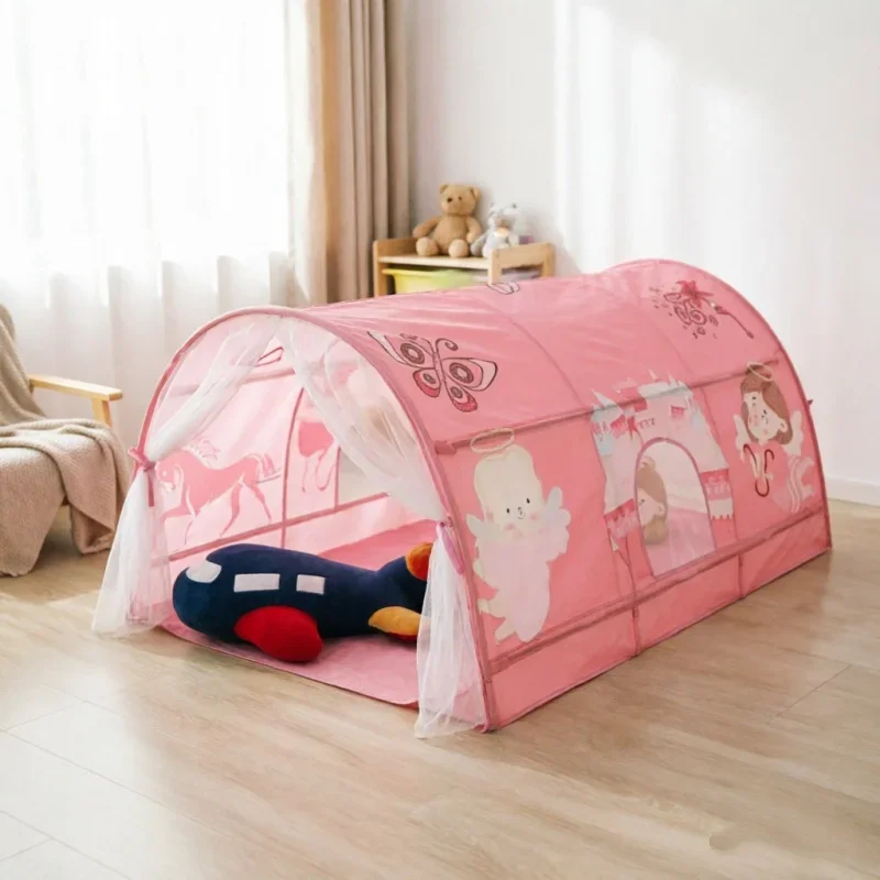 tente-de-jeu-portable-2-en-1-pour-enfants-motif-dome-et-monde-marin-avec-chariot-de-princesse-decoration-de-chambre-d'enfant-jouet