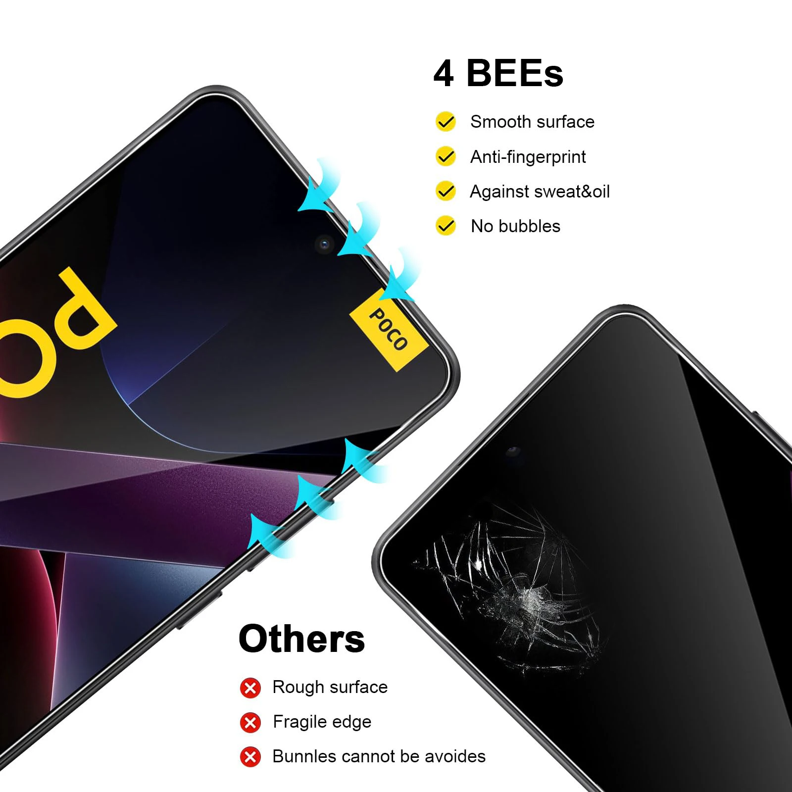 Tempered Glass For Xiaomi POCO X7 Pro 6.67 INCH Screen Protector Protective mica Cryatal Anti Scratch