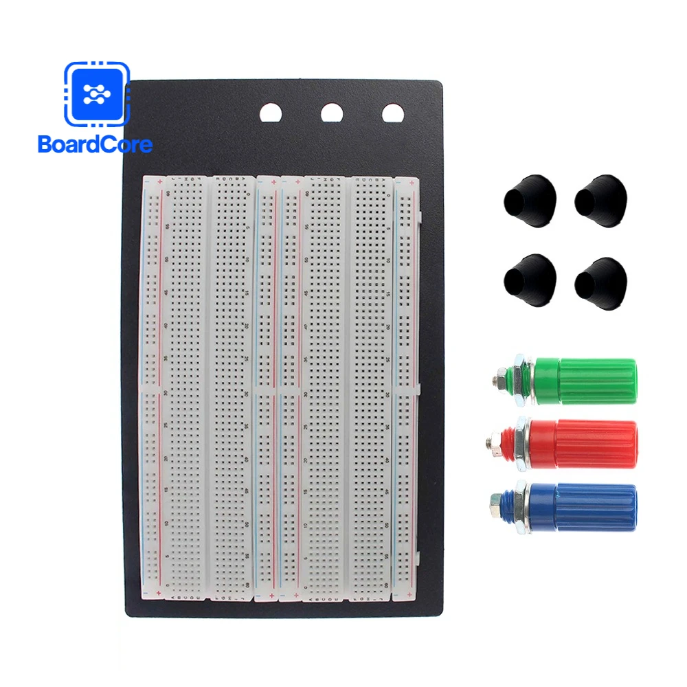 1/2PC ZY-204 1660 Holes Solderless Breadboard, Electronic DIY Prototype Test Board for Circuit Experiment and Design