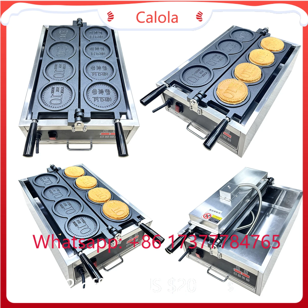 

Индивидуальные блинные монеты с сыром, готовые к отправке корейские монеты-вафельницы с корпусом из нержавеющей стали