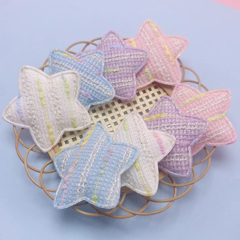 32Pcs 5CM Star Padded Applique For Children\'s Headband Hair Clip Accessories Hats Decoration Patches