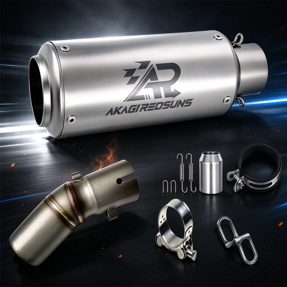 51mm Motorcycle Exhaust Middle Link Pipe For CFMOTO 450SR NK450, Welded Stainless Steel Tube, Except 2025 Single Swingarm