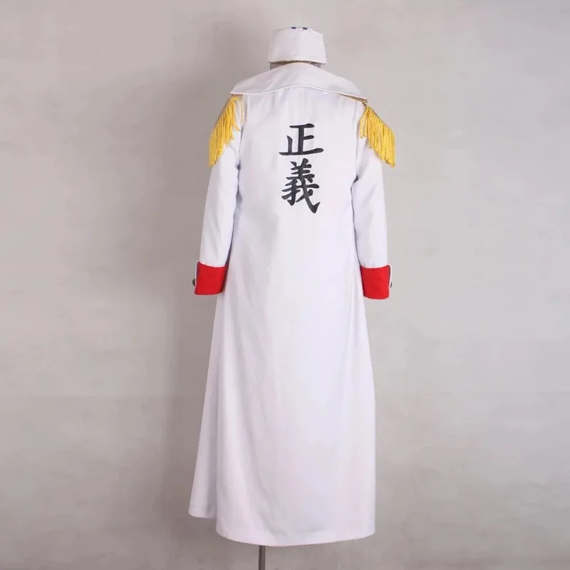 Candy 2025 Disfraces de anime Akainu Sakazuki Borsalino Sengoku Halloween Justicia Blanco Marino Cosplay Uniformes Traje