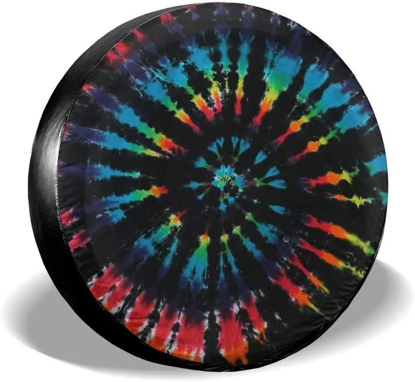 

Peace Tie Dye Spare Tire Cover Waterproof Universal Wheel Covers Fit for For Trailer RV SUV 17 Inch Wheel Cover Spare Tire Cover