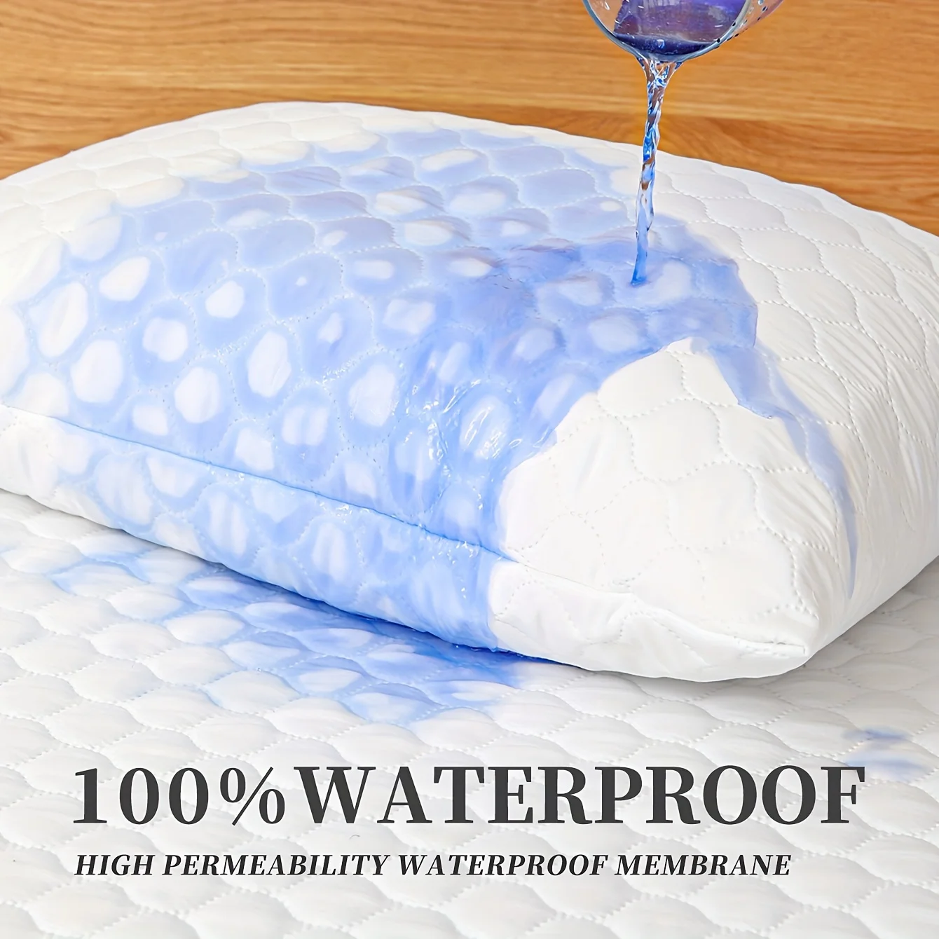 Waterproof Cushion Cover For Pillows Outer Cover Made Of Breathable With TPU Treatment Hypoallergenic Zip Pillow Protectors