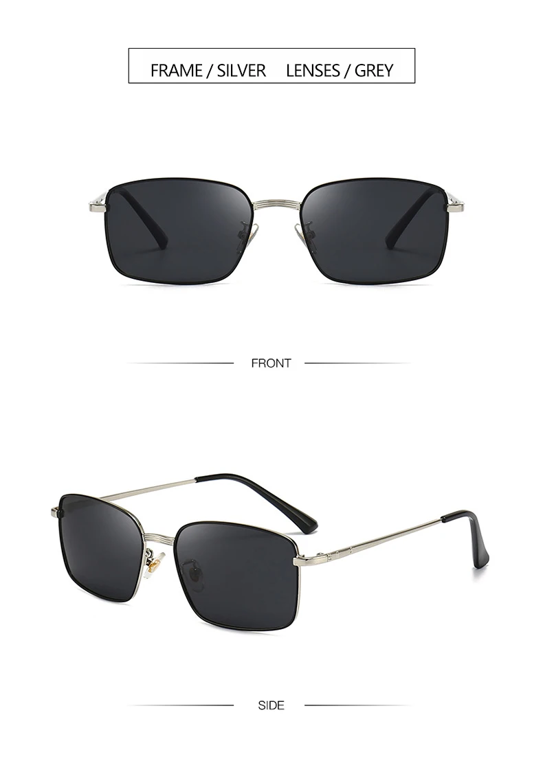 Vintage Metall-Sonnenbrille mit quadratischem Rahmen, polarisiert, Gesichtsformend & Vielseitiger Stil mit UV-Schutz 5047 – Detail 12