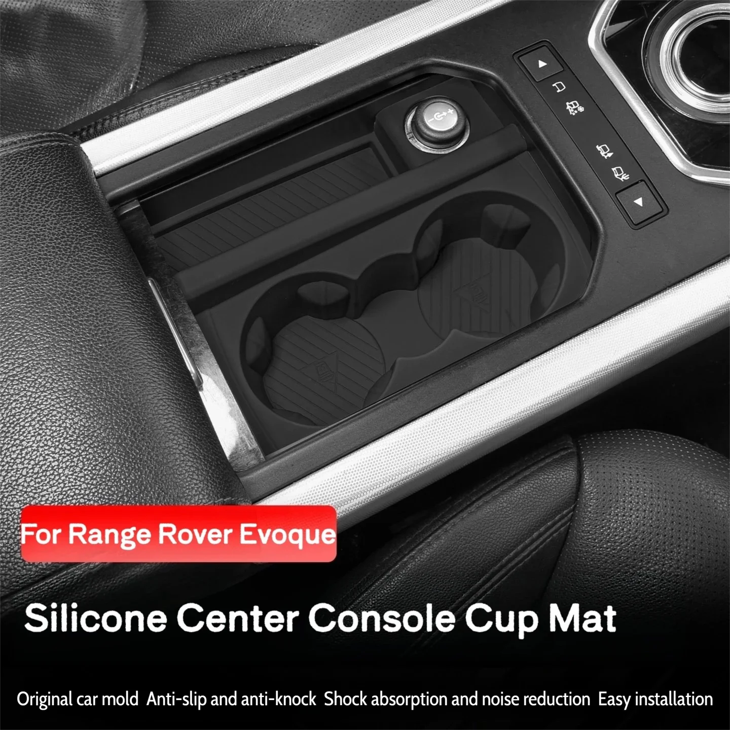 For Range Rover Evoque L538 2012‑2019 Evoque-L L551 2020-2026 Car Central Water Cup Holder Storage Box Silicone Anti-slip Pad