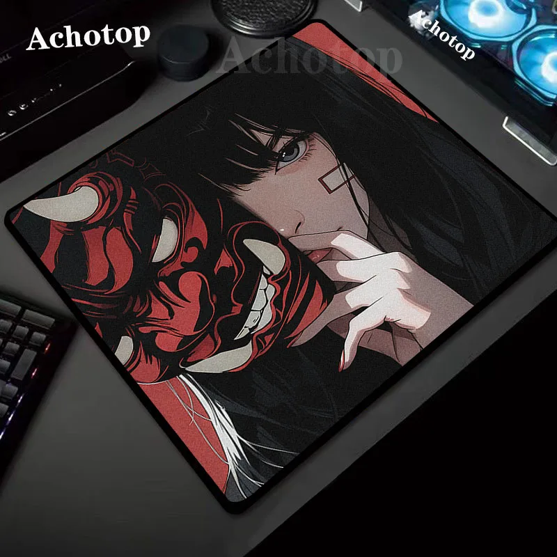 

45x40CM E-Sport Gaming Mousepad Mask Girl High Elastic Non-slip Bottom Speed Mouse Pad Gamer Ultrafine Surface Control Mouse Mat