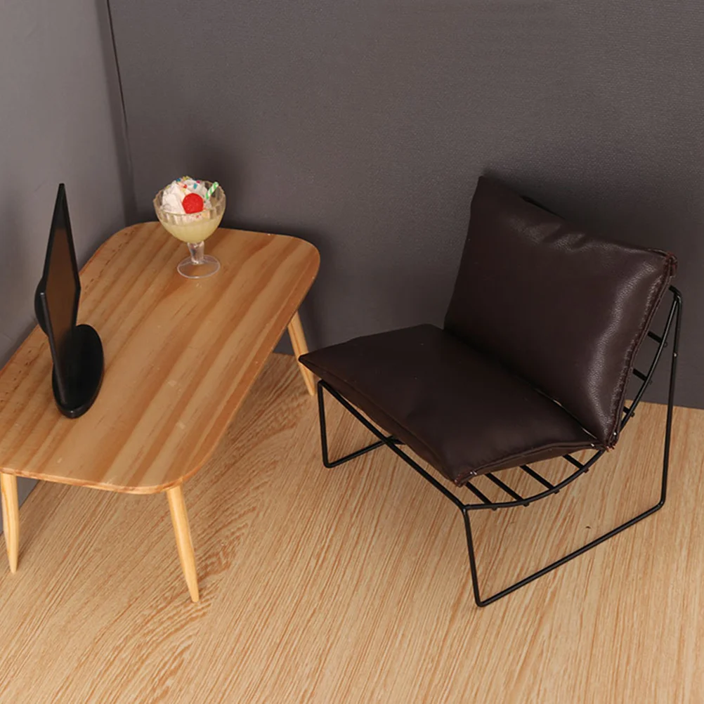 Sofa Iron Chair Individual Toy Kit Alloy Dolls House Bed Mini Furniture for Dollhouse