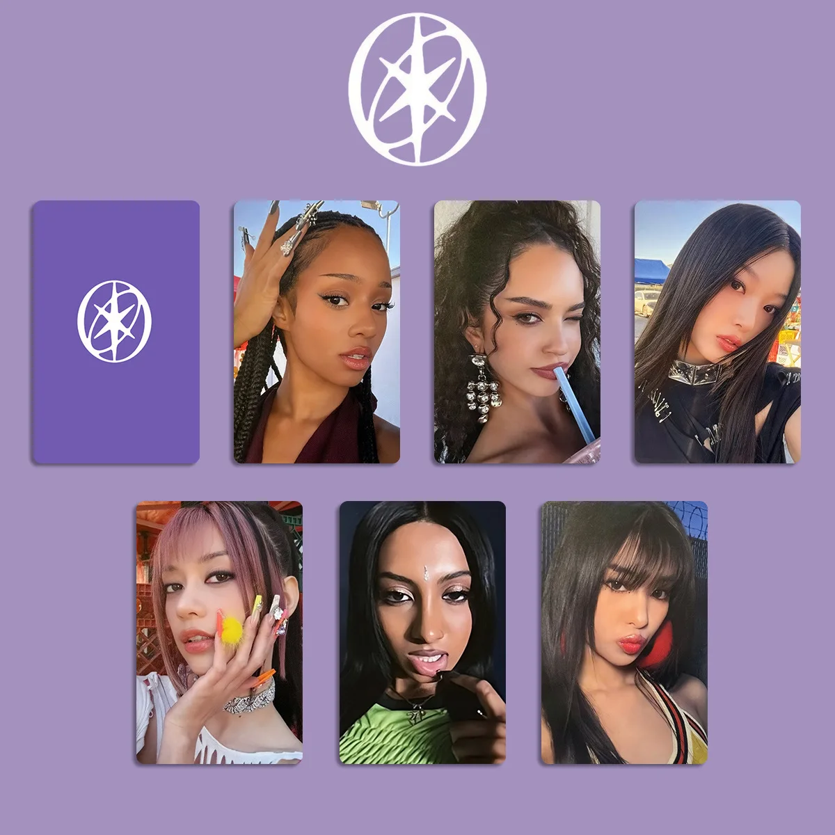 

Kpop KATSEYE Combination Support Light Peripheral Small Card Lightsticks Light Cards Cat Eye Photocard Fan Collection Card Gifts