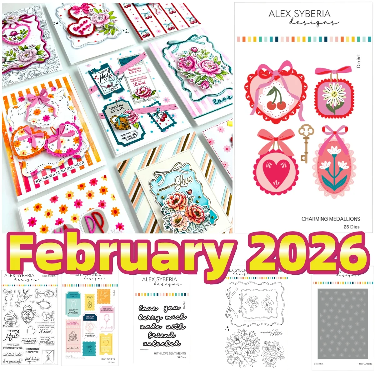Medallions Love Tickets Tiny Flowers Metal Cutting Dies Clear Stamps Stencil for DIY Making Card Scrapbook Craft Decoration 2026