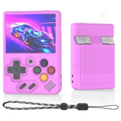 Miyoo Mini V4/Miyoo Mini Full Protective Case with Lanyard Anti-fall Anti-scratch Purple Silicone Soft Shell Cover Accessories